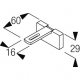 Square Smart fix 60mm Bracket Set Slotted for Metropole & Metroflat (made up of parts 11145 + 11137)