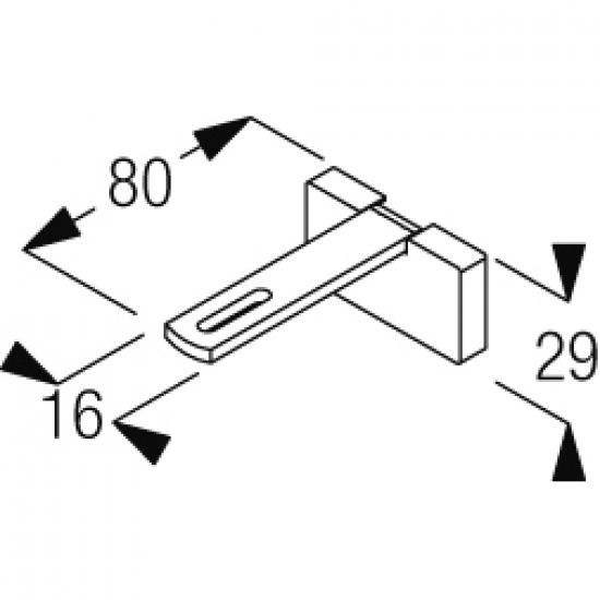 Square Smart fix 80mm Bracket Set Slotted for Metropole & Metroflat (made up of parts 11146 + 11137)