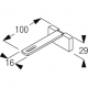 Square Smart fix 100mm Bracket Set Slotted for Metropole & Metroflat (made up of parts 11147 + 11137)