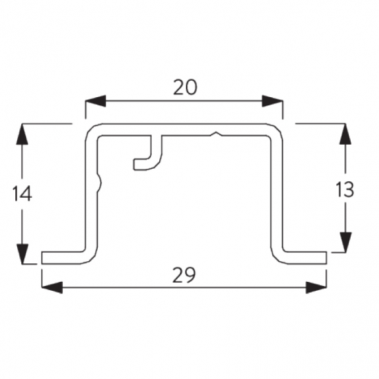 Recess Profile for 6465 systems in White or Black 