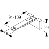 Square Smart fix Adjustable Bracket Set for Metropole & Metroflat (made up of parts 11483 + 11137) Square Smart fix Adjustable Bracket Set for Metropole & Metroflat (made up of parts 11483 + 11137)