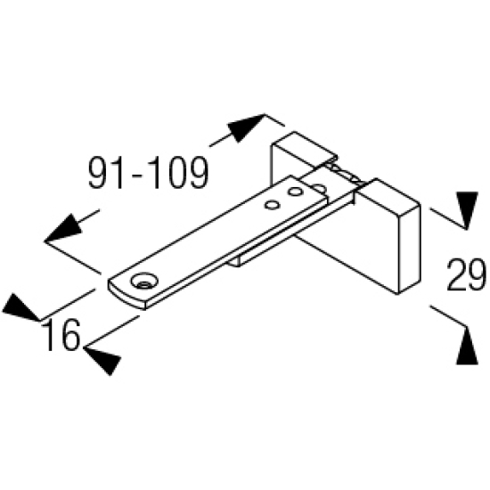 Square Smart fix Adjustable Bracket Set for Metropole & Metroflat (made up of parts 11483 + 11137)