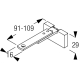 Square Smart fix Adjustable Bracket Set for Metropole & Metroflat (made up of parts 11483 + 11137)