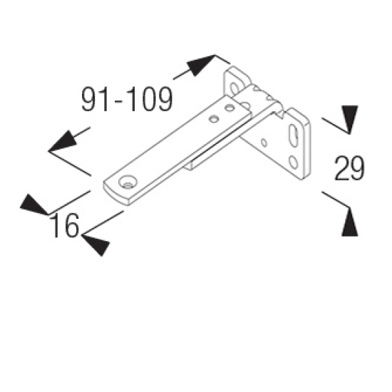 Square Smart fix Adjustable Bracket only for Metropole & Metroflat