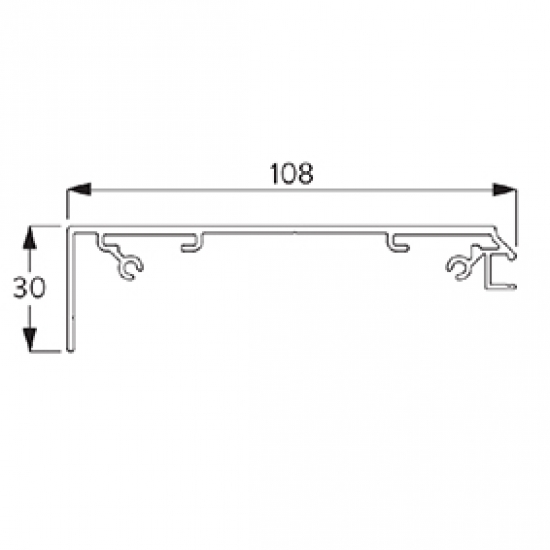 Installation Profile Fascia 110mm (per Metre)