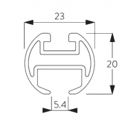 11606 23mm Rail Profile Only