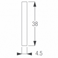 Bottom weight bar  38mm (4 metre Length only) Bottom weight bar  38mm (4 metre Length only)