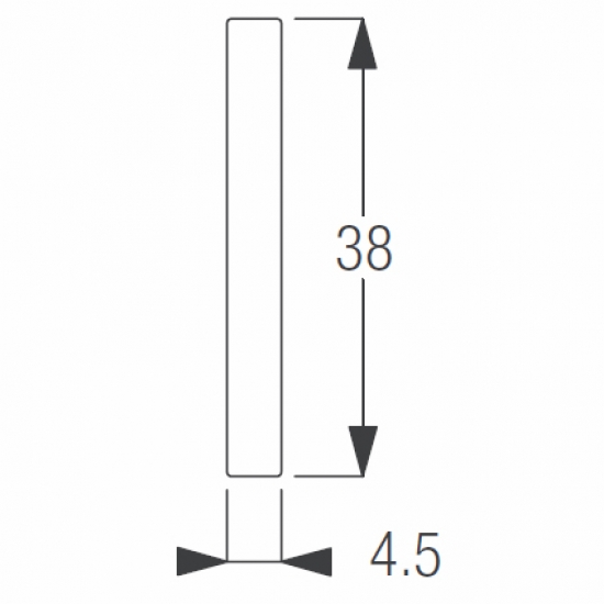 Bottom weight bar  38mm (per Length)
