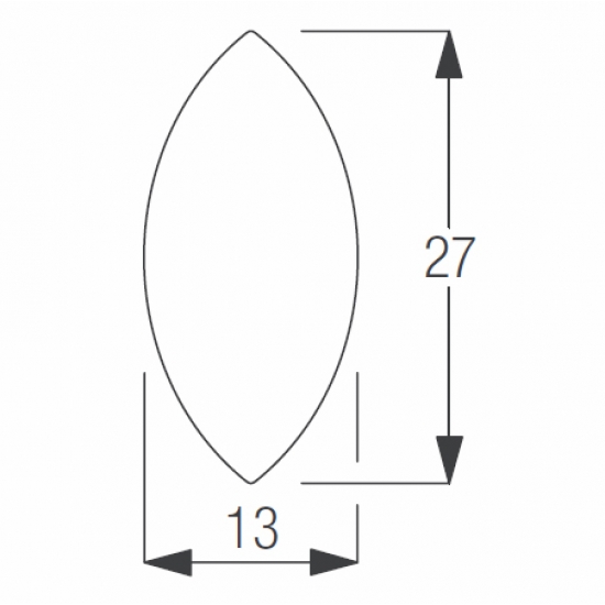 Oval wooden weight section (3 metre)