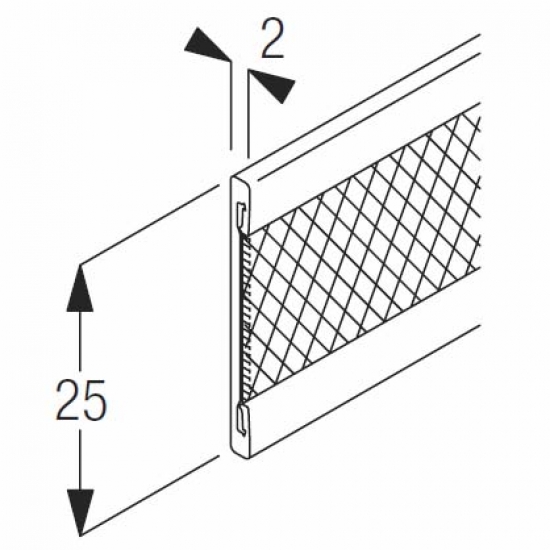 2510 Velcro insert rail (per metre) 