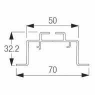 614 Recess Rail ONLY (per metre) 614 Recess Rail ONLY (per metre)