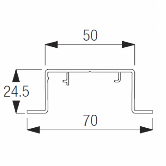 2615 Recess Rail ONLY  (Price per Metre)