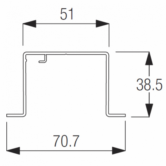 2932 Recess Rail ONLY (Price per Metre)