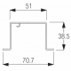 2932 Recess Rail ONLY (Price per Metre)