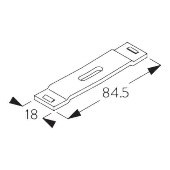 9cm spacer (8cm centres of rail) White only (Each)