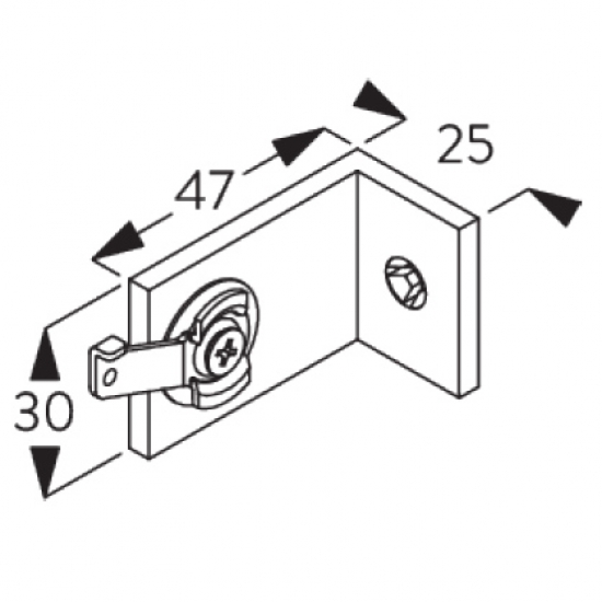 Bracket with 1 clamp (Each)