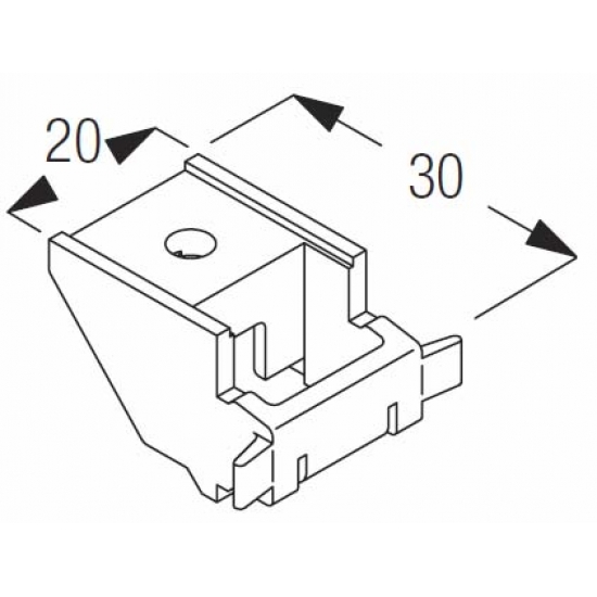 Top fix bracket in White or Black