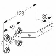 Metal Overlap Arm with S-hook Metal Overlap Arm with S-hook