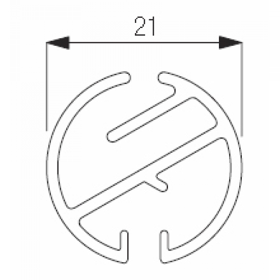 4221 Bottom weight bar (per metre) (Discontinued 1st April 2023)