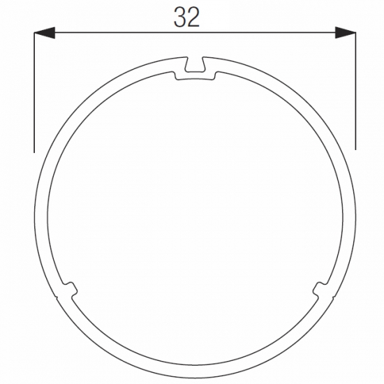 4227 Headrail ONLY 32mm (Price per Metre)