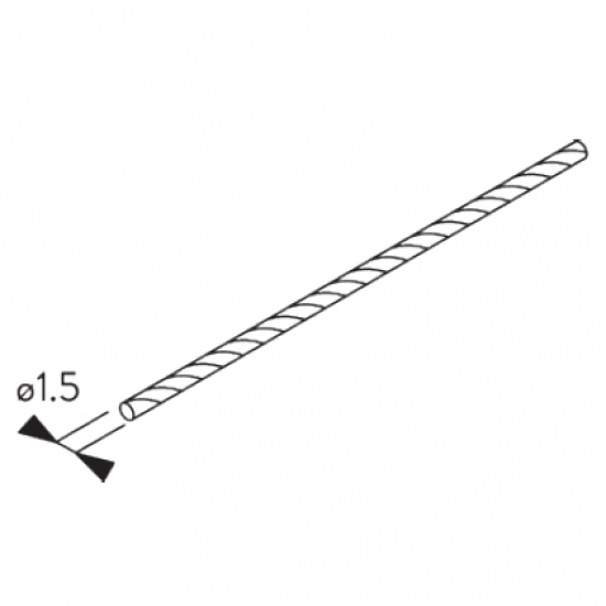 Wire rope 1.5mm (per metre)