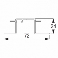 Recess profile Silver or White (per metre)  (Obsolete) Recess profile Silver or White (per metre)  (Obsolete)