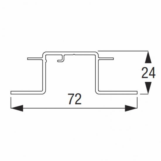 Recess profile Silver or White (per metre)  (Obsolete)