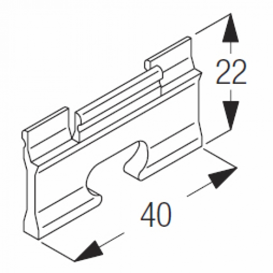 Wedge for recess profile in White or Black (Each)