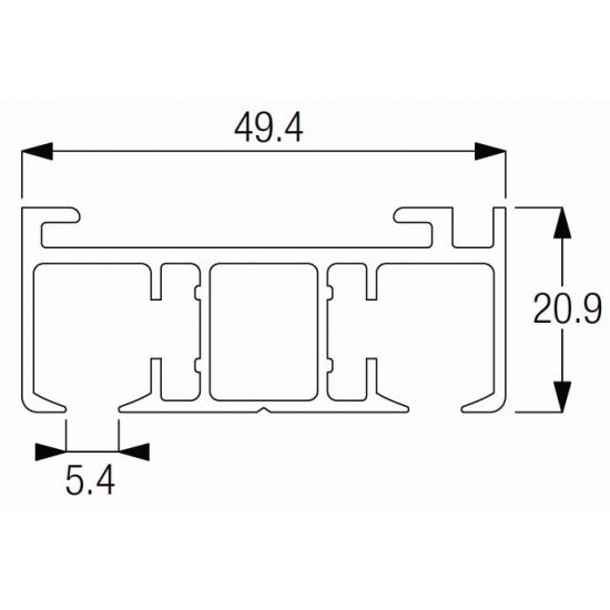 5141 Rail ONLY White (per metre) (Obsolete)