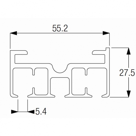 5301 Rail ONLY for 5300 system (per metre)  (Discontinued)