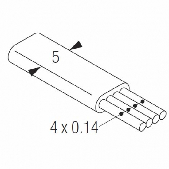 4 core low voltage cable (per metre)