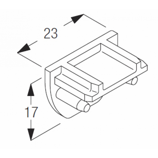 Endcover in White or Black