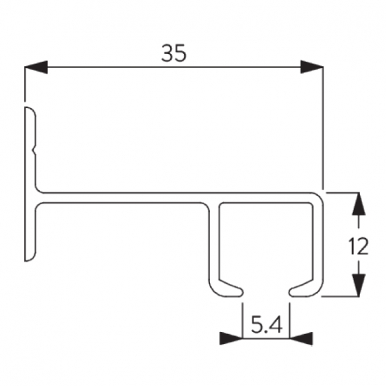 6021 Rail in white only