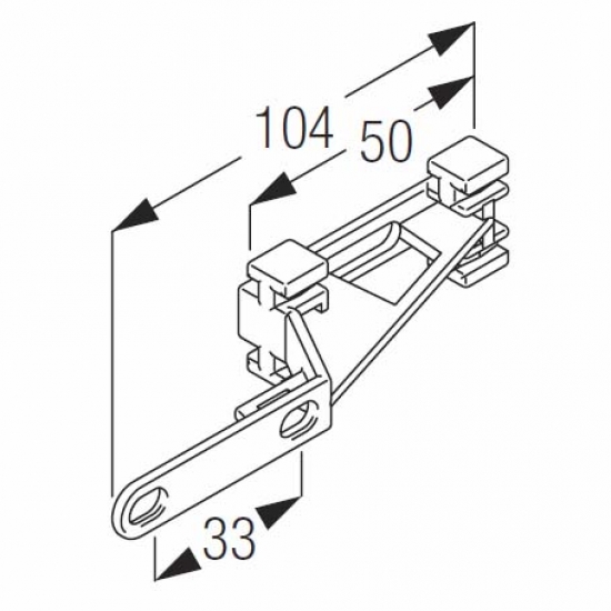 Plastic overlap arm in White or Black