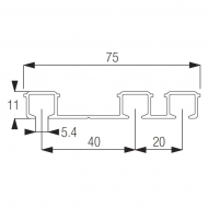 Profile Triple channel in White only Profile Triple channel in White only