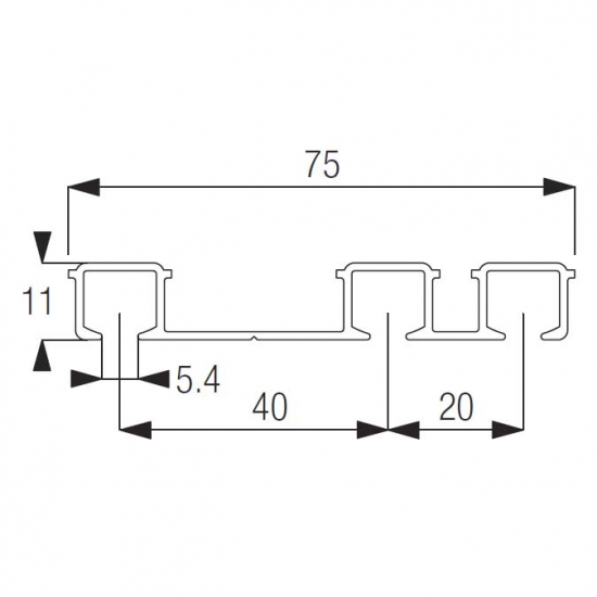 Profile Triple channel in White only