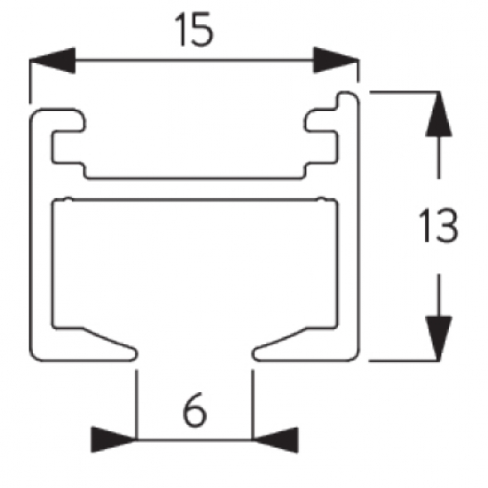 6466 rail for 6465 system in White or Black