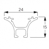 6822 Funnel Rail ONLY White (per metre) 6822 Funnel Rail ONLY White (per metre)