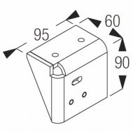 Pulley Bracket ceiling Left Pulley Bracket ceiling Left