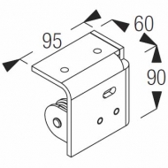 Pulley Bracket ceiling Right Pulley Bracket ceiling Right