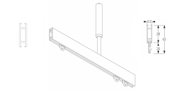 1085 Shower rail system  (Discontinued April 2019)