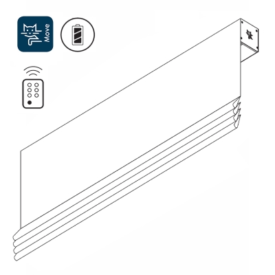 2355 Lithium Battery rechargeable Roman Blind system (up to 4kg max weight) (NEW JUNE 2025) 