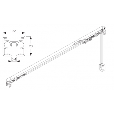 3870 Wave corded systems. Medium profile. (For heavy weight applications) Now also available in Black