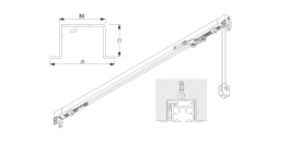 3870 Recess and Wave Recess Corded Complete systems. Medium profile. (For medium weight applications) in White or Black