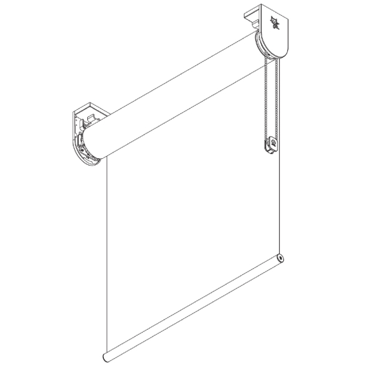 4940 80mm Chain Operated Roller Blind system