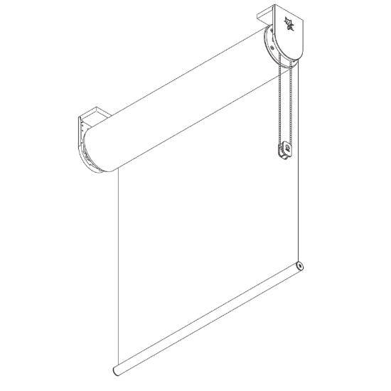 4945 110mm Chain Operated Roller Blind system