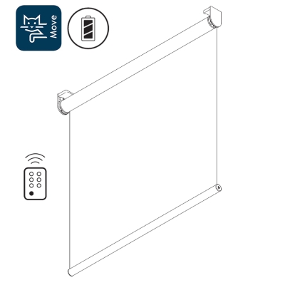 4955 Lithium Battery rechargeable Roller Blind system (New Version June 2025)