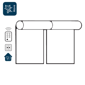 4960 43mm Double Connected Electric Roller Blind system
