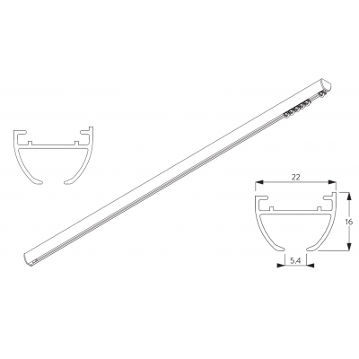 6010 systems. Medium profile. (Contract system). (For light to medium weight applications) Now also available in Black