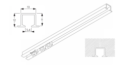 6243 Recess and Wave Recess Hand drawn systems. Medium profile. (For light weight applications) (White Only)